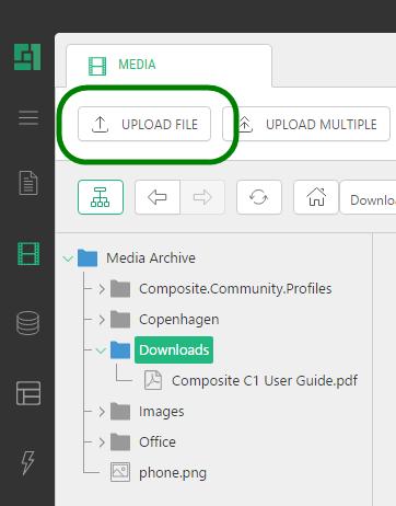 3. Select the file you want to upload.