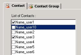 2.1.2 Delete contact(s) To delete contact(s), Step 1: From the List of Contacts box, select one or multiple contacts to be deleted by checking on the check box beside the contact name.