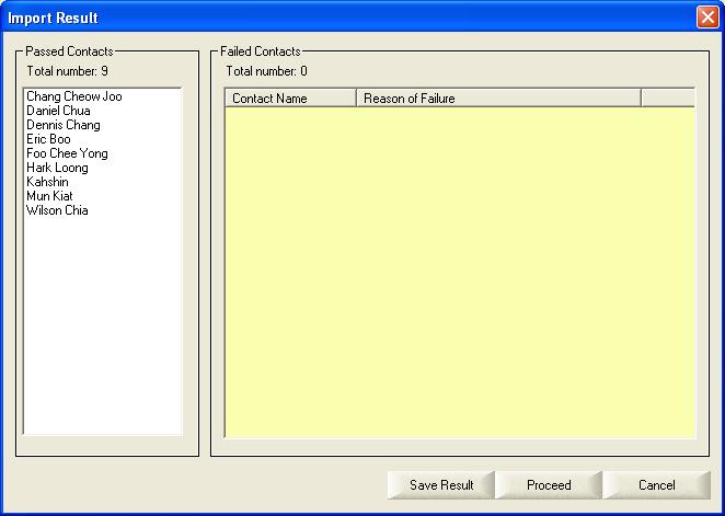 Step 4: If one of the column of your database contains the name of the contact group, you can select the option Contact Group for that column.