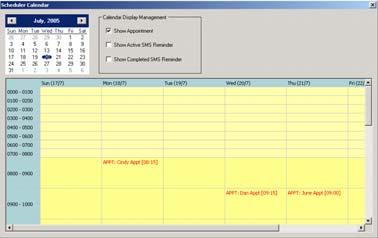 5.3 Scheduler Calendar Scheduler Calendar offers a consolidated view of all Schedules stored inside MoCo s Scheduler database.