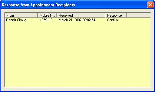 According to the above rule, a valid confirmation sms would look something like this: Confirm A23 - where A23 is the appointment name.