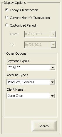 Print Receipt Select this option to print receipt for this account item. Remember to set the paper size as A5. 15.3.