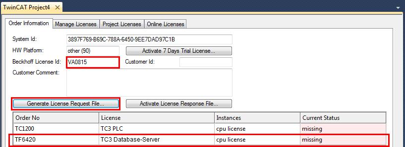 Licensing 12. Optional:If you would like to add a license for a remote device, you first need to connect to the remote device via TwinCAT XAE toolbar 13.