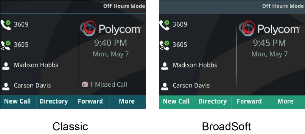 Polycom VVX Business IP Phones Settings Phone Themes on VVX 250 phones 1. Navigate to Settings > Basic > Preferences. 2. Select Themes. 3. Select a theme and select Save.