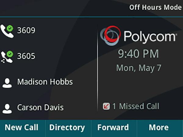 Getting Started with Polycom VVX Business IP Phones On VVX 150 phones, press the L > C soft key.