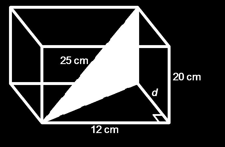 The distance from the home to the bakery is miles. b. Find the volume of the rectangular prism given below.