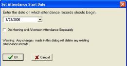 Setting Up Attendance Dates GradeQuick s attendance features provide valuable record management and information for reports for individual teachers and school.