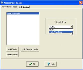 Step 9: Select newly created Assessment Scale as Default Scale to