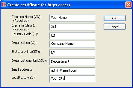 4) Optional: To configure Secure Web (https) from the Internet to the Ingate Unit for remote administration, c. Select Allow https access to web interface from Internet d.