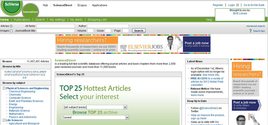 ScienceDirect Home Page