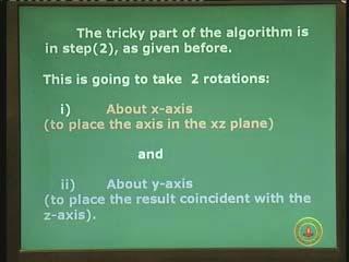 which means we need to rotate along x and y respectively.