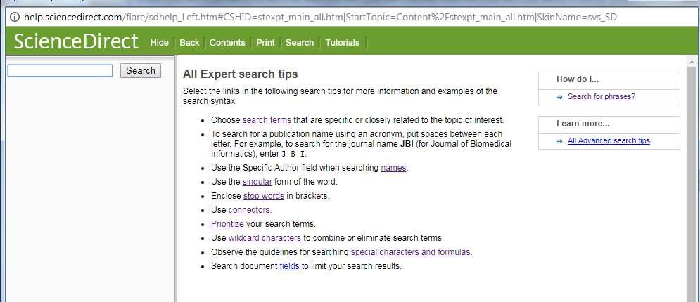 Search tips for