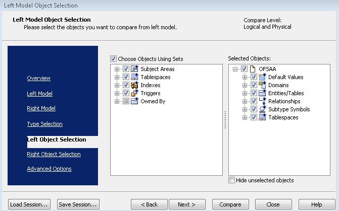 process. As shown in the image below, to choose the required Object Sets in the Choose Objects Using Sets list box, select the checkboxes against the Object Set names.