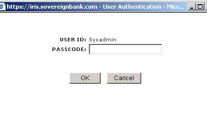 8. The User Authentication box will appear: 9. The User s IRIS User ID will automatically be populated in the User ID field. 10.