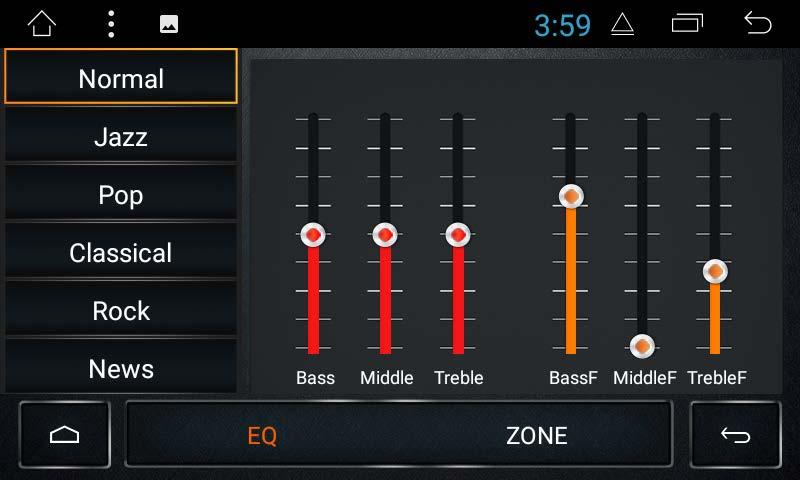 Fader/balance adjustment You can select a listening