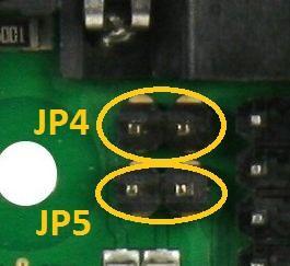Ω can be enabled by setting both jumpers JP4 and JP5 (standard using).