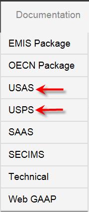 us/ Select the Documentation Tab: Select USAS or USPS Select the USAS