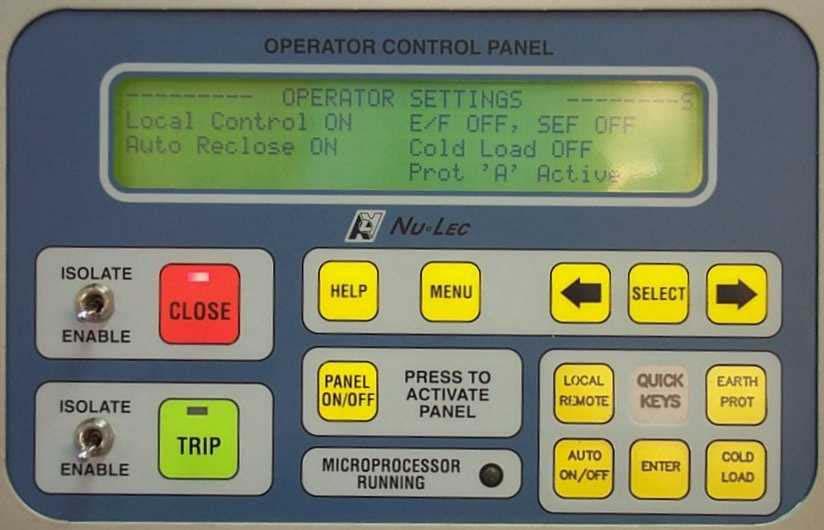 Operator Control panel ---------- QUICK KEY SELECTION