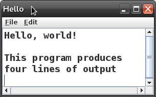 The console public class Hello extends ConsoleProgram { public void run() { println("hello, world!