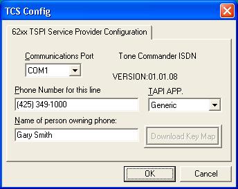 In the Communications Port drop-down list, select the com port that will connect to