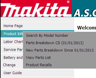 Sample breakdown: 4) View Parts List: Filtering will narrow the search results to a more manageable list.