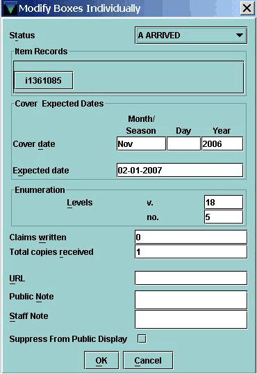 Creating Items for Issues Print Check-in Functions Millennium Serials For additional information, refer to the Innovative Guide and