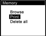 You can review or print the stored data at a later time. At the home screen press the LOG key to store a value.