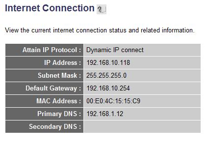 4 1 1 Internet Connection This page shows