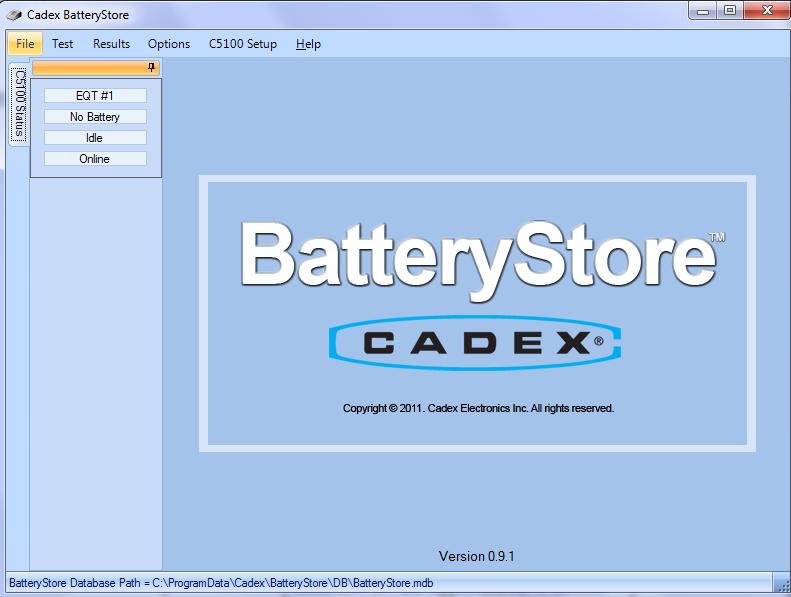 Battery Test Methods Test Charge Cycle Performs rapid battery tests using Cadex s QuickSort. Classifies batteries into three ranges Good, Low, or Poor. Approximately 30 seconds. Charges a battery.