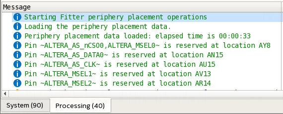 1.4.3.2. Validating Periphery (I/O) after the Plan Stage The Compiler begins periphery placement during the plan stage, and reports data about periphery elements, such as I/O pins and PLLs.
