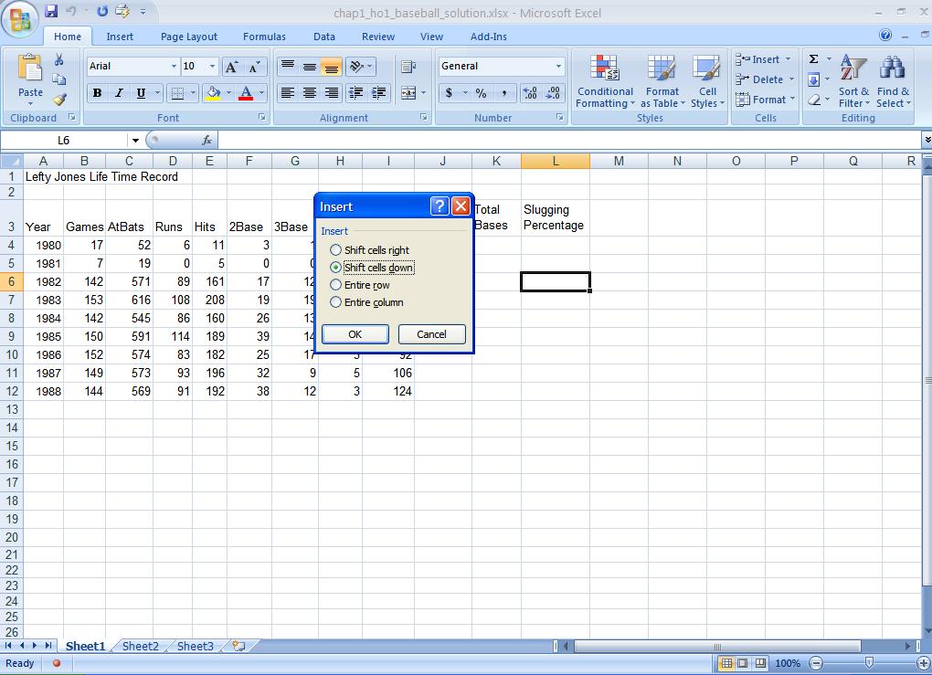 where you want the new column inserted Click the Insert down arrow on the Cells group on the Home tab Select Insert Sheet Rows or Insert Sheet Columns 19 20 Insert/Delete Individual Cells