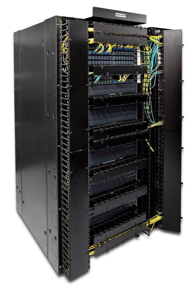 Patch Location Rack: Applications: High-density data center infrastructures For the construction of ultra-high-density data center patch locations Properties: Innovative, restriction-free cable