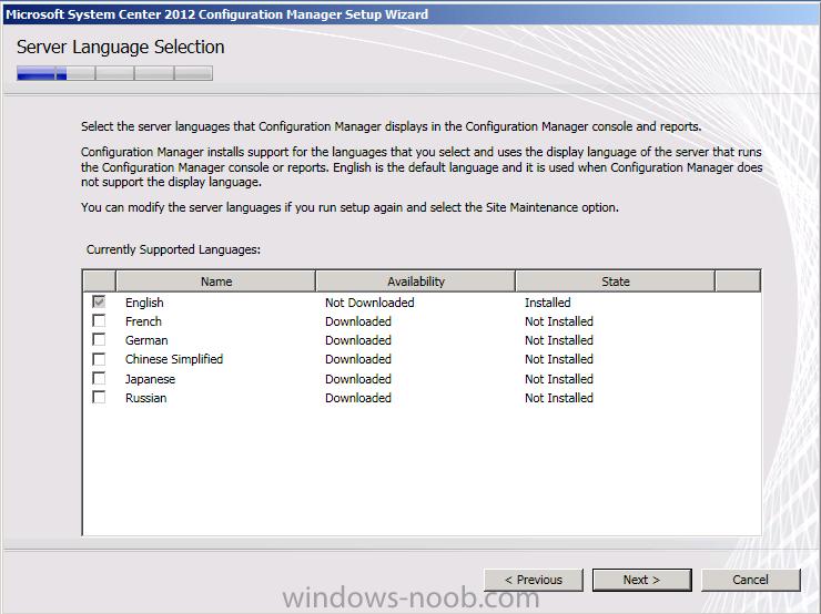 closely followed by the Client Language Selection, choose the language that you want displayed on the display language of the client computer (eg: if