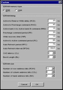 SDRAM1 Memory map Select device