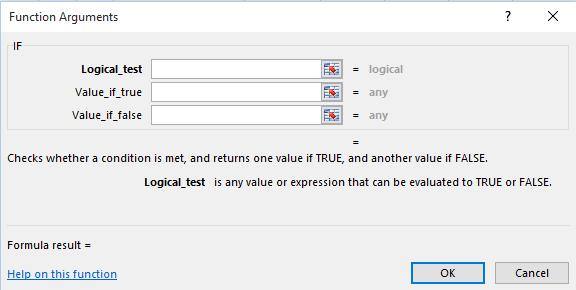 test, i.e. I8>70 In the VALUE_IF_TRUE section of the dialog box, we