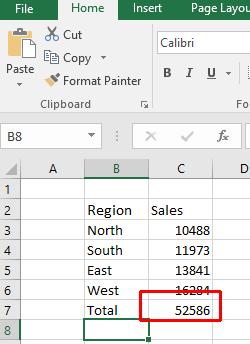 The best thing about Excel is that if you make changes to the numbers then totals and other calculations are automatically updated.