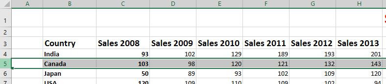 Deleting rows within a worksheet Select the row relating