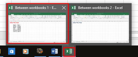 Excel 2016 Foundation Page 55 Moving data worksheets (between different workbooks) Open a workbook called Between workbooks 1. Open a second workbook called Between workbooks 2.