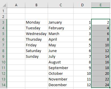 Copying a data range using AutoFill Open a workbook called