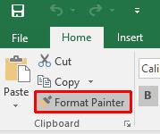 Excel 2016 Foundation Page 88 Once you click on the Format Painter icon, you will notice that the shape of the mouse pointer changes to the shape