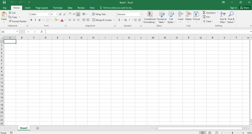 Excel 2016 Foundation Page 9 The screen will now look like this.