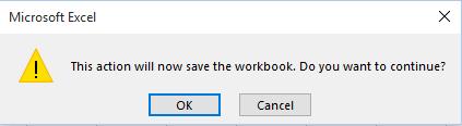 Click on the OK button and the workbook will be saved as a shared workbook.