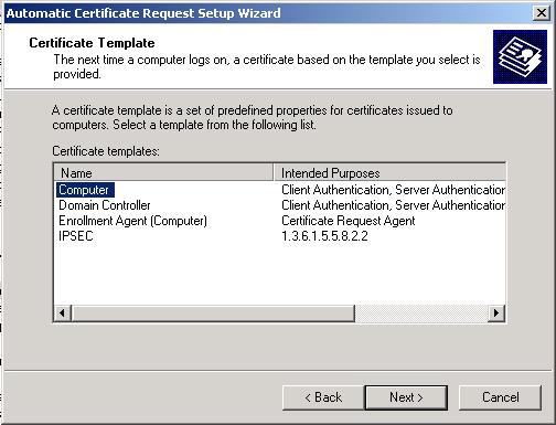 g The Certificate Request Wizard will start.