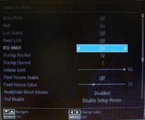 Select [On] to lock the side control TV button.