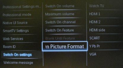 [Switch on feature] Starts up in Theme TV, Smart UI or Net TV