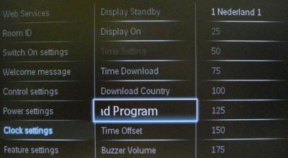 [Download Program] Set selected Download Program as the source for the clock time.