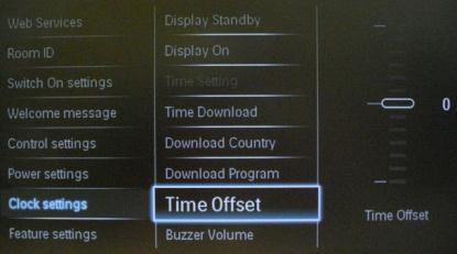 [Time Offset] In case the clock download information is not correct for your region you can set an