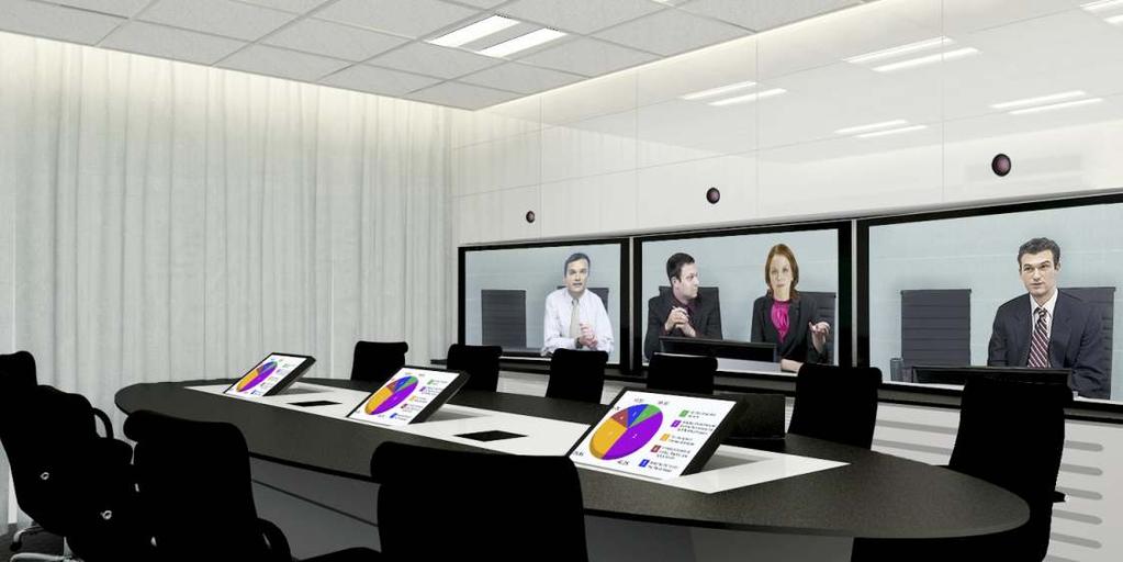 Architected Presence: three display ACTIS ARCHITECTED PRESENCE Actis Architected Presence is completely interoperable with other Telepresence solutions, as well as all standards-based video