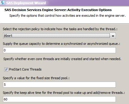 repository configured for the SAS Decision Services engine