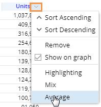 You cannot add mix for fields calculated with multiplication or division (such as per unit fields). To insert mix 1. Switch to the grid (see page 37) if you haven't already. 2.